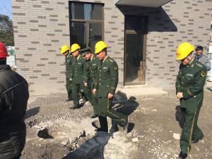 市消防支队领导视察和园项目消防站精装修工程